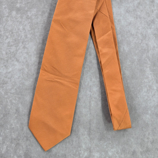 Boca Classics Orange Executive Geometric Pattern Silk Men's Neck Tie NWOT