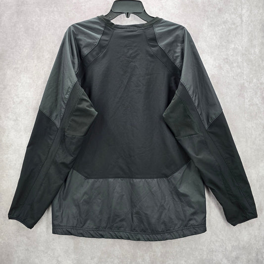 Nike Black Pullover Baseball Sweatshirt Sport Active Windbreaker Jacket M Medium