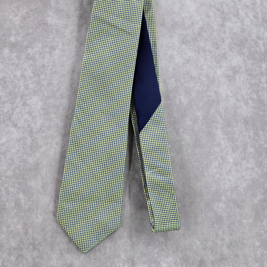 Tommy Hilfiger Yellow Gold Blue Executive Geometric Silk Men's Neck Tie
