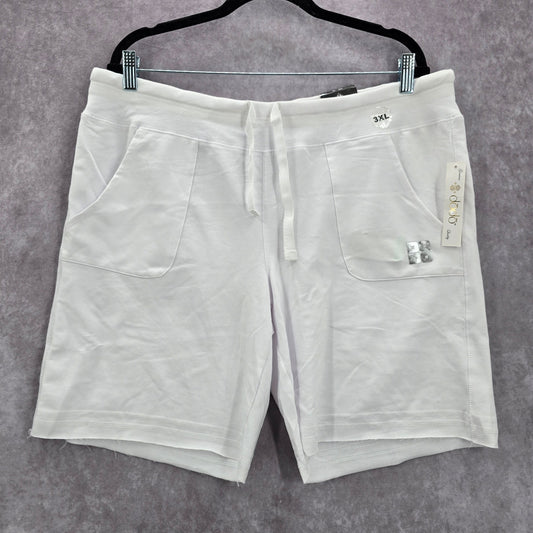 Dodo White Active Sports Jogging Cotton Pullon Pants Shorts Plus 3XL