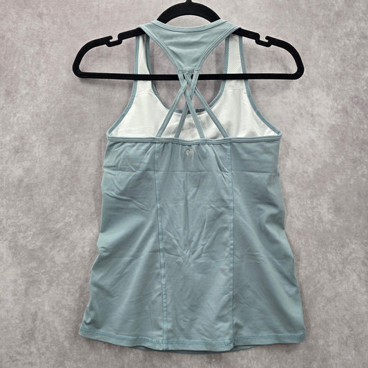 Gray Racerback Sleeveless Activewear Yoga Tank Top Shirt Medium