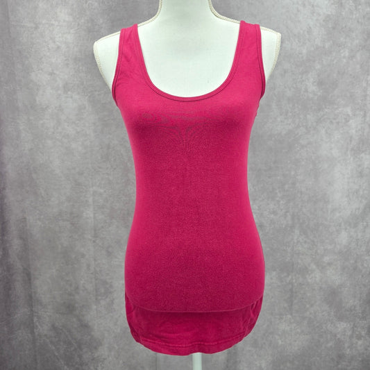 Maurices Pink Sleeveless Long Cami Cotton Tank Top Small