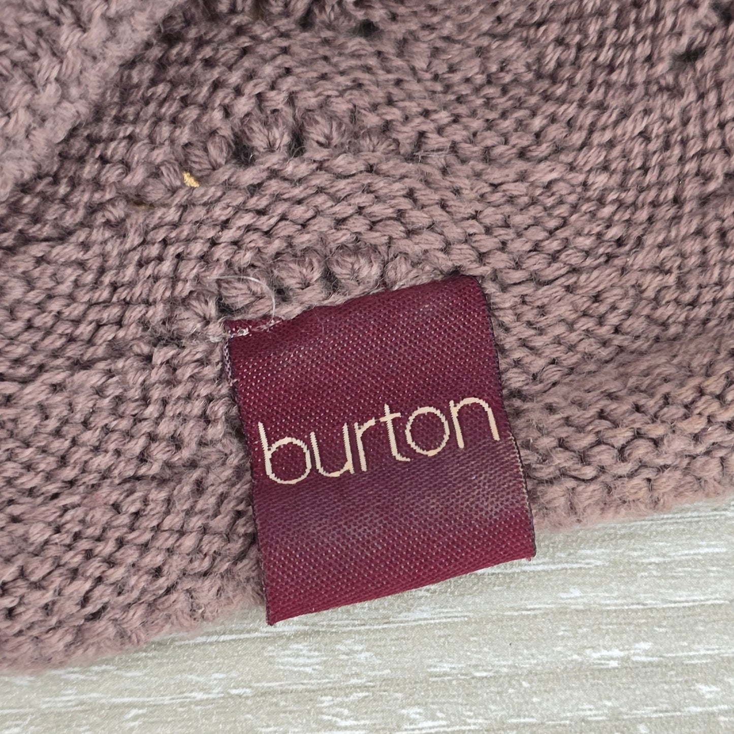 Burton Brown Tan Vintage Y2K Crochet Festival Bucket Knit Beanie Hat