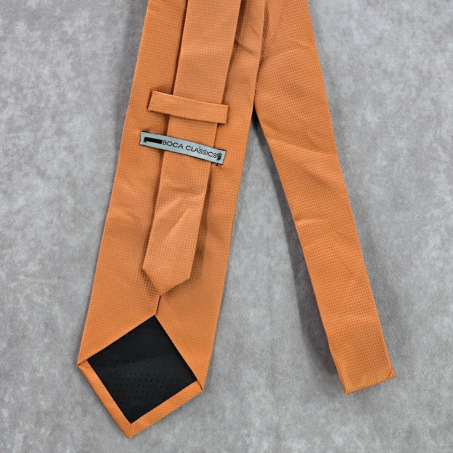 Boca Classics Orange Executive Geometric Pattern Silk Men's Neck Tie NWOT