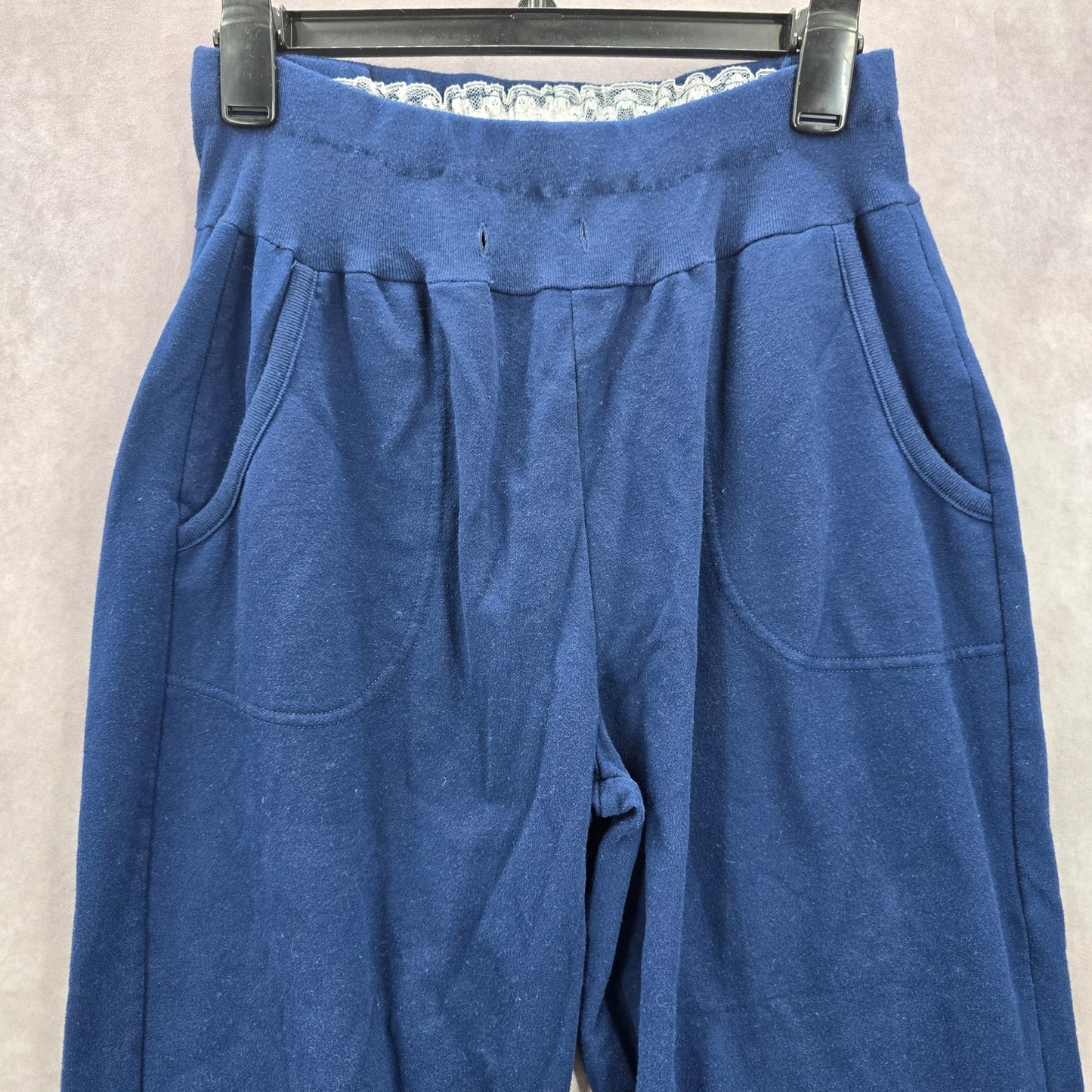 White Stag Blue Trousers Cotton Lace Joggers Sweatpants Bottom Pants M Medium