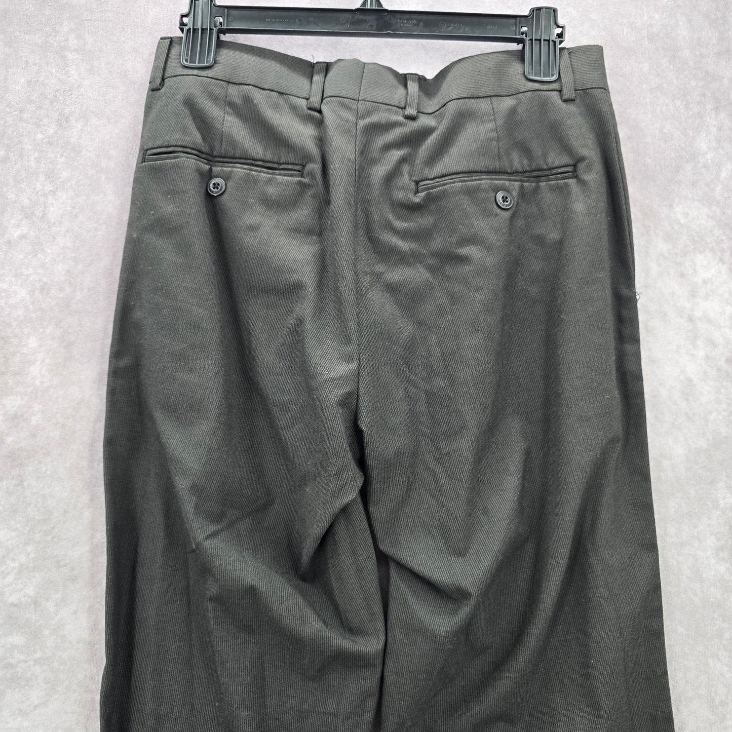 Lombard Black Stipe Tailored Executive Suit Dress Pants Trouser Bottoms Mens 32