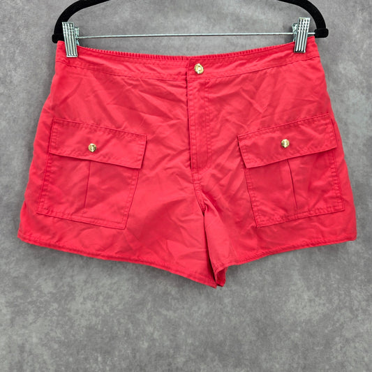 Liz & Co Pink Swimwear Snap Button Lined Broad Pants Shorts M Medium 10