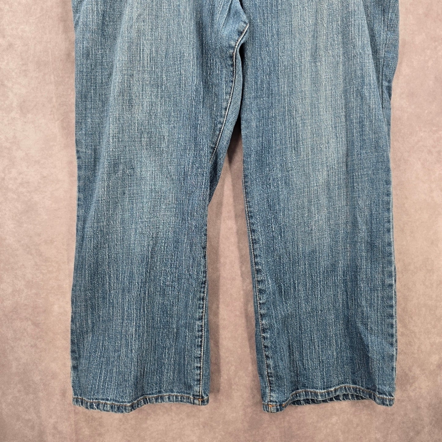 056. Venezia Bootcut Blue Stretch Straight Denim Wide Leg Pants Jeans 6