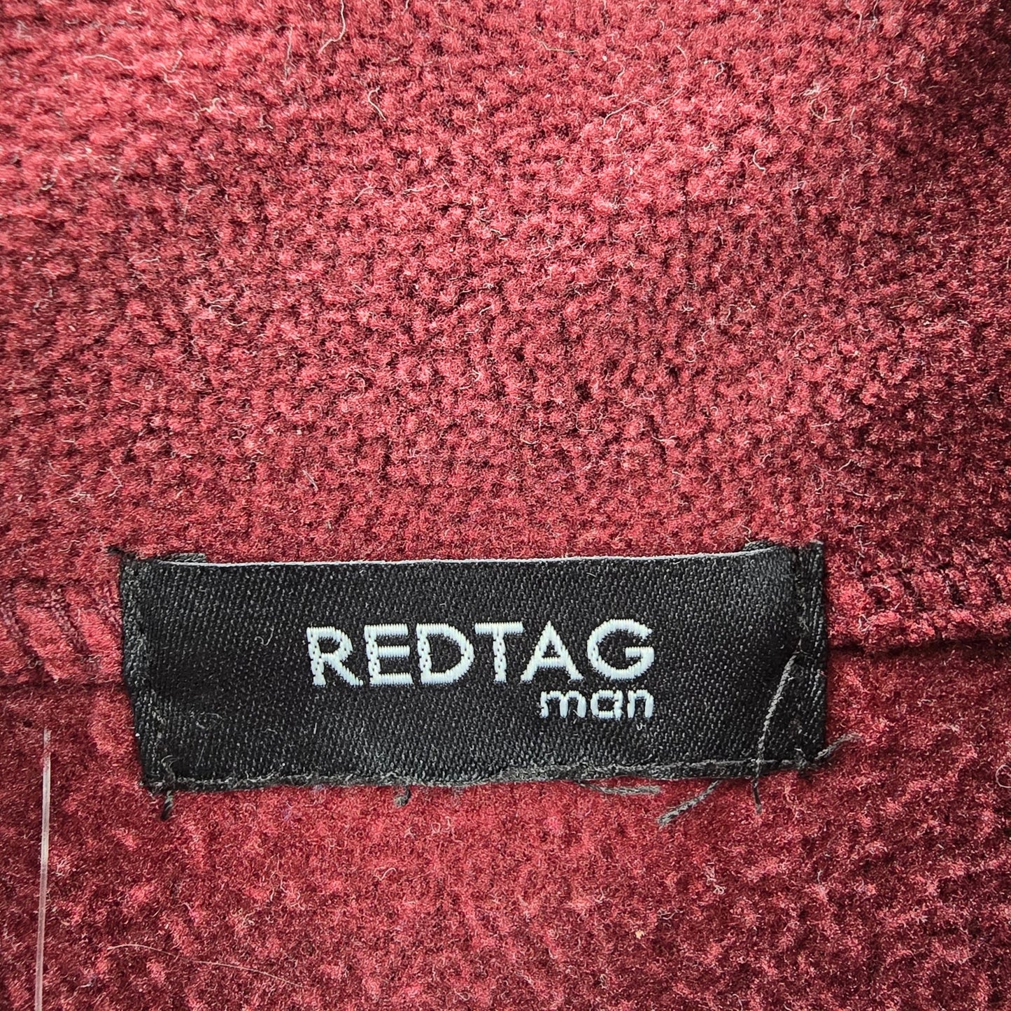 169. Redtag Red Long Sleeve Full Zip Fleece Sweater Jacket Mens Large