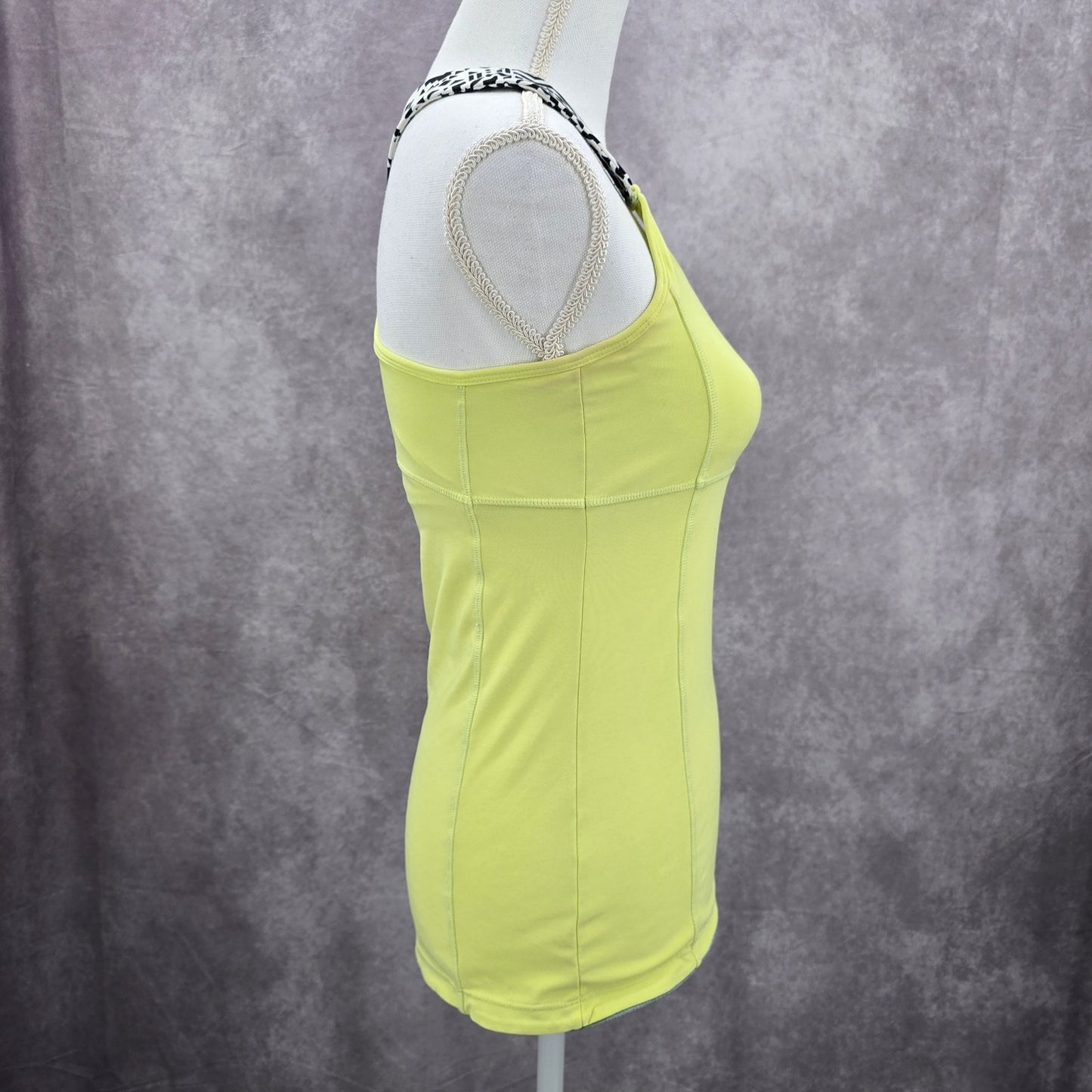 Mondetta Green Racerback Print Sports Activewear Support Bra Tank Top Small
