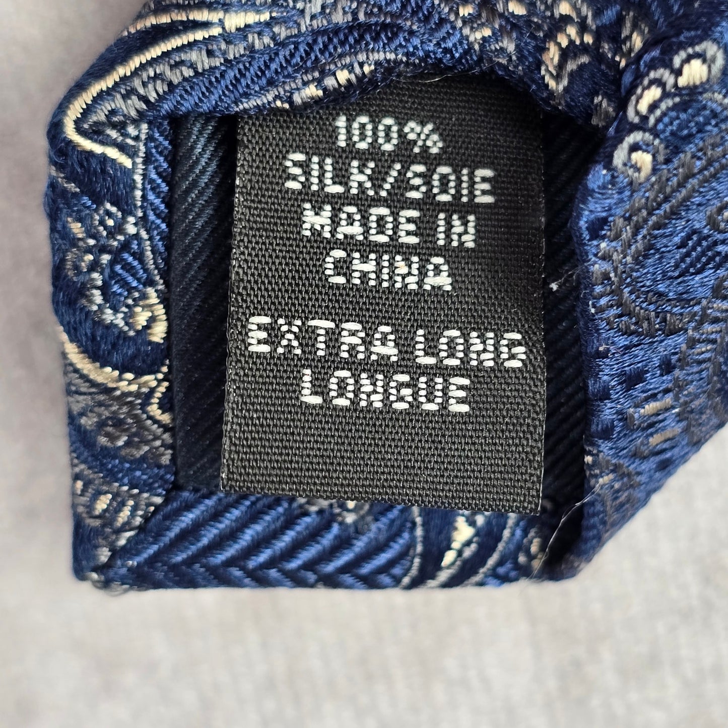 Joseph Abboud Royal Blue Gold Floral Paisley Executive Silk Neck Tie Men's