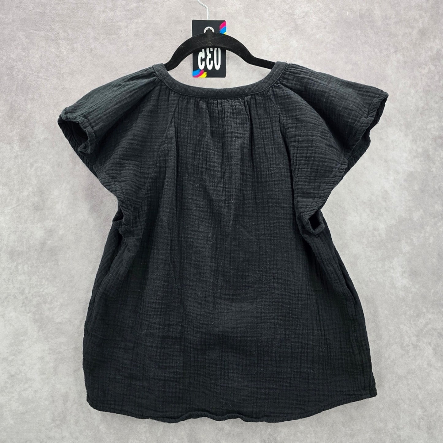 Universal Thread Black Short Sleeve Cotton Top Small
