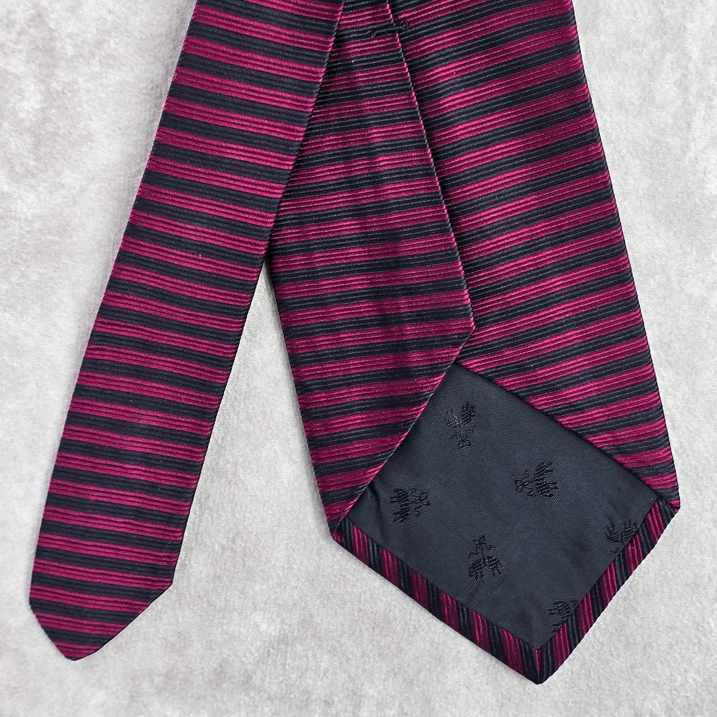 Brooks Brothers USA Striped Executive Repp Purple Blue Silk Men's Neck Tie
