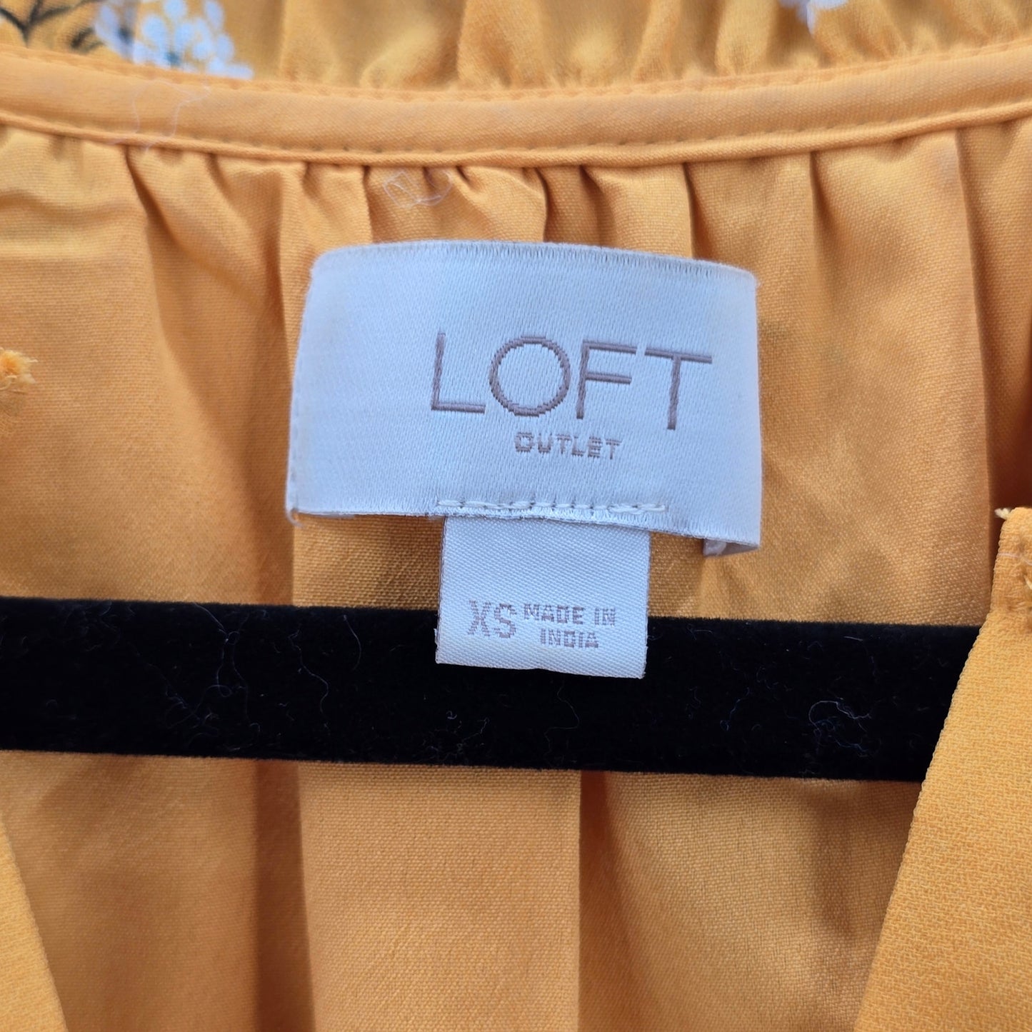 Ann Taylor Loft Yellow Floral Flare Flirt Knee Length Extra Small XS