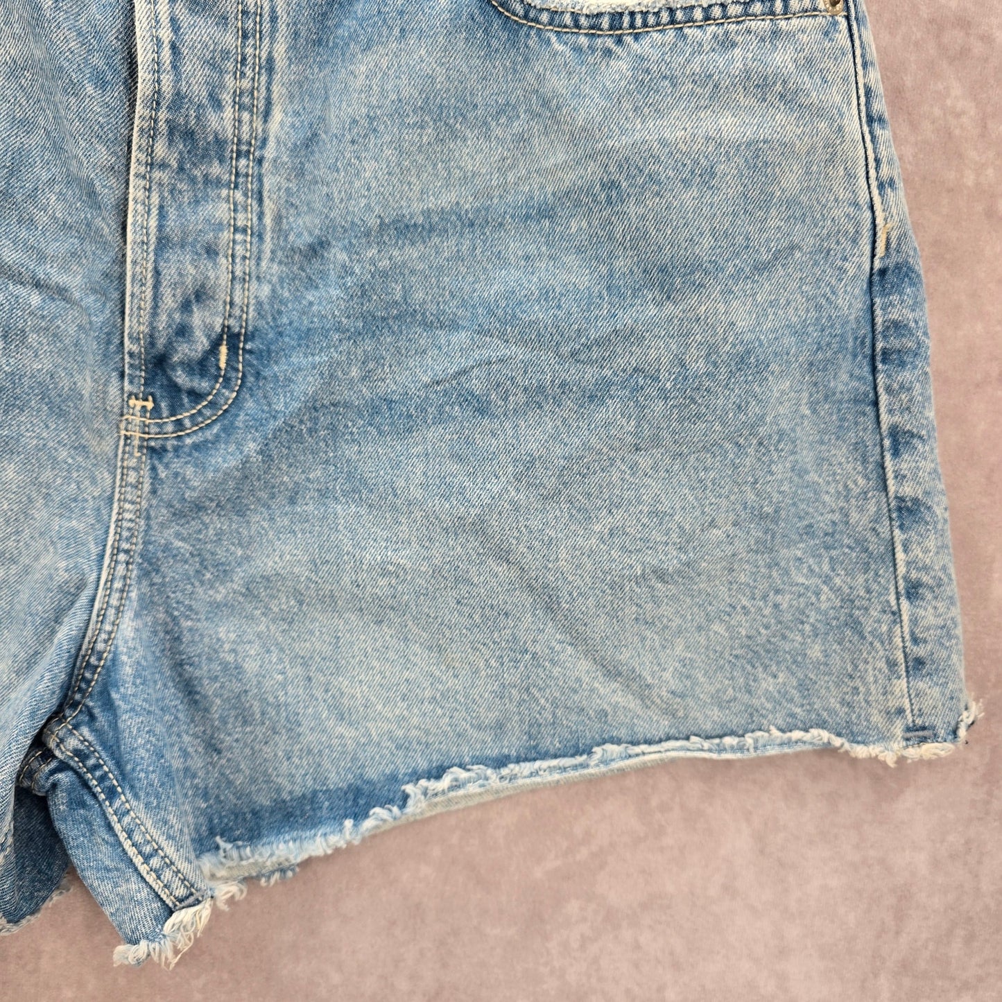 Arizona Jeans Co Blue Hi Rise Button Jeans Cotton Denim Pants Shorts Plus 19