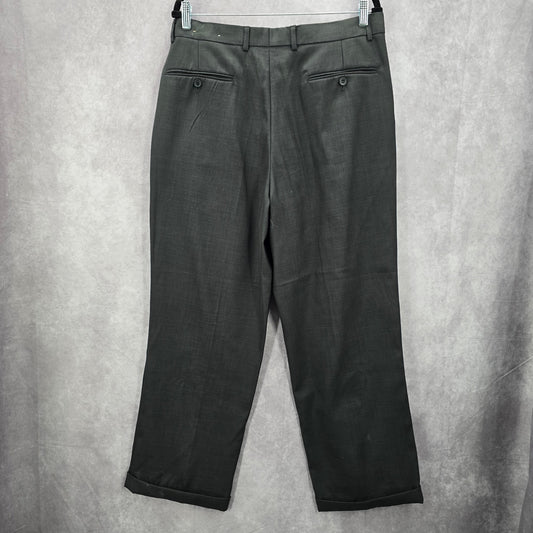 Villa D'Marco Tailored Trouser Gray Executive Office Work Dress Pants 36x30