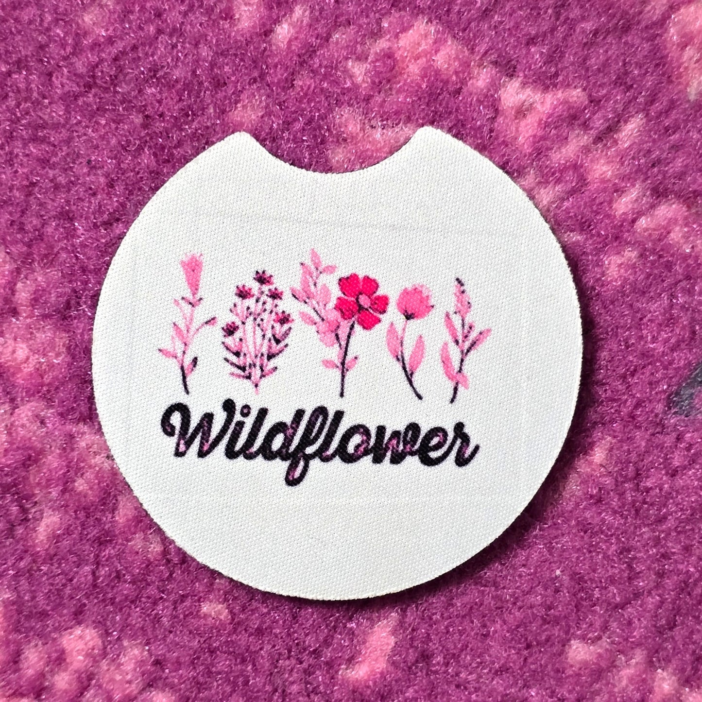 Sunflower Pink Circle Non Slip Handmade Kitchen Home Cup Car Accessories Coaster