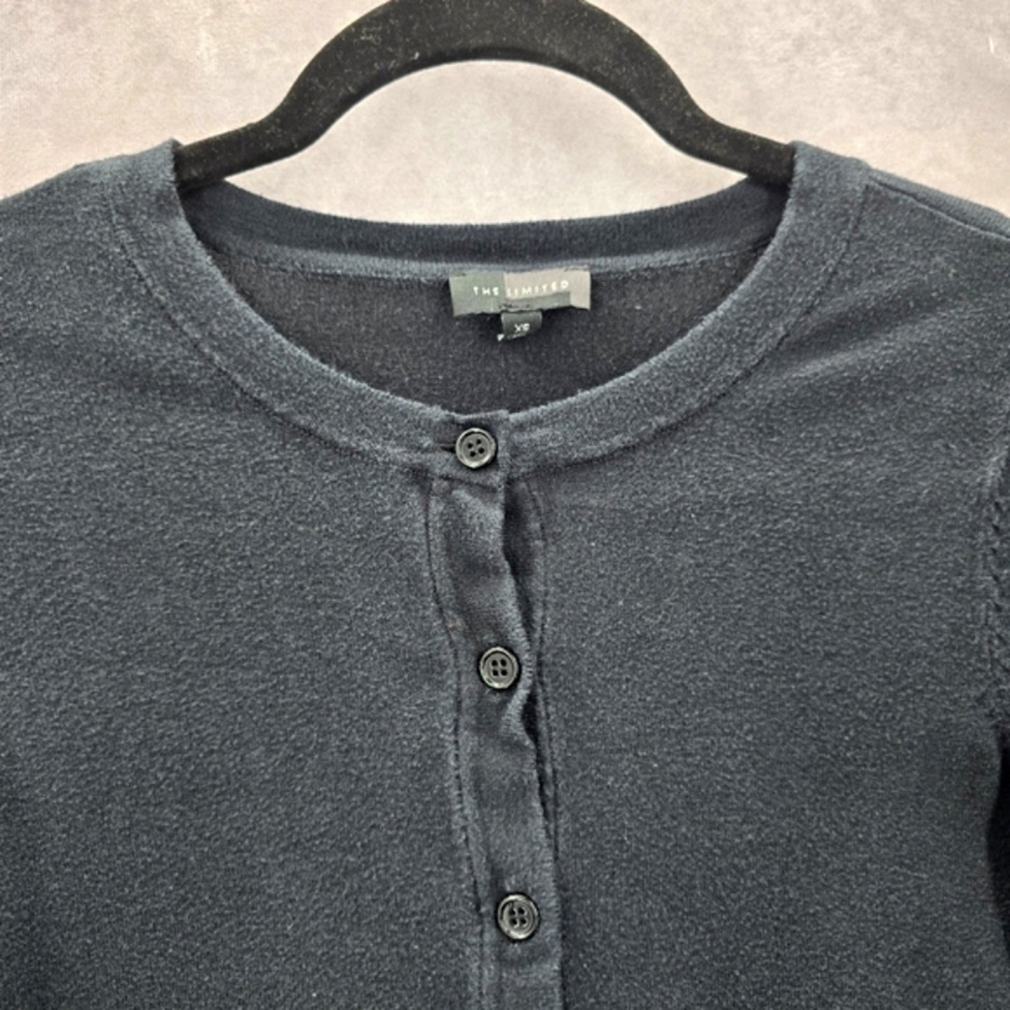 The Limited Black Button Down Cotton Y2K Sweater Cardigan XS