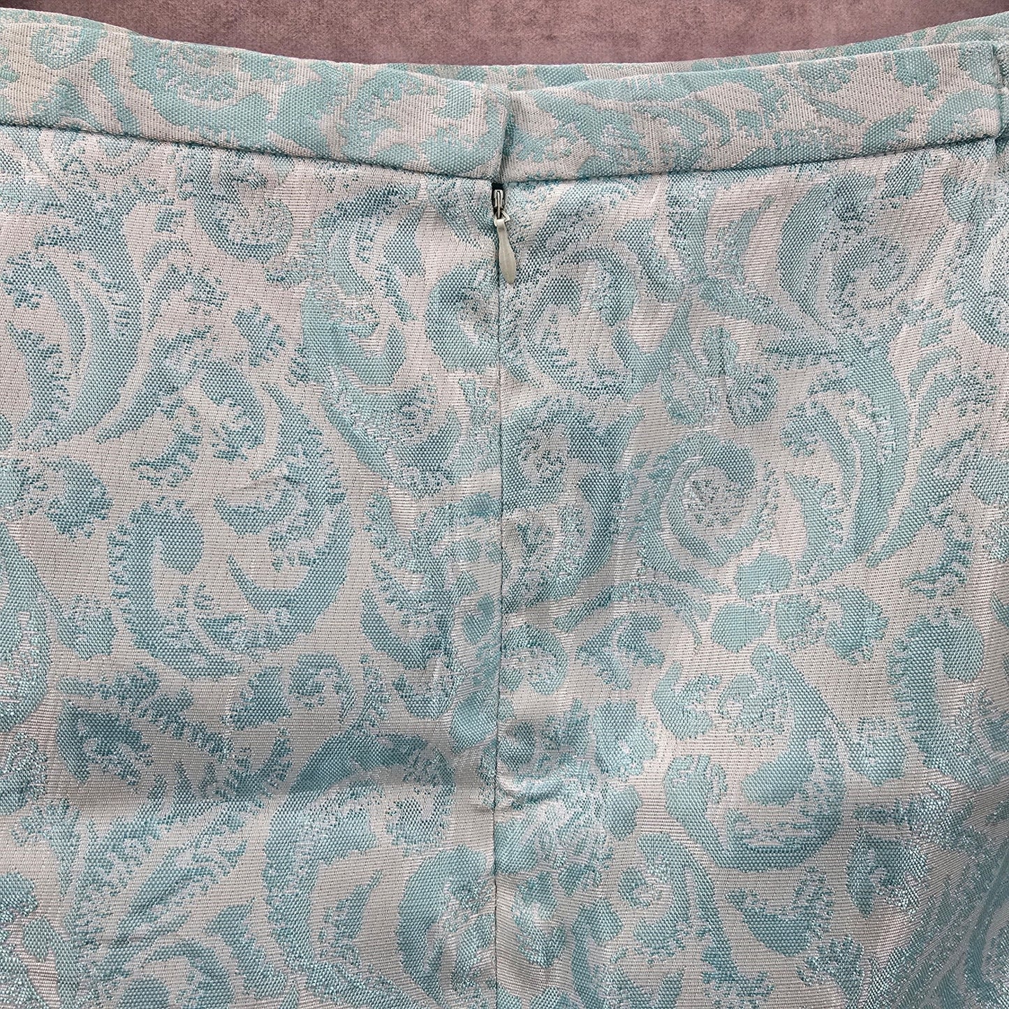 Michael DeGray Blue White Floral Midi Length Skirt Plus 20W