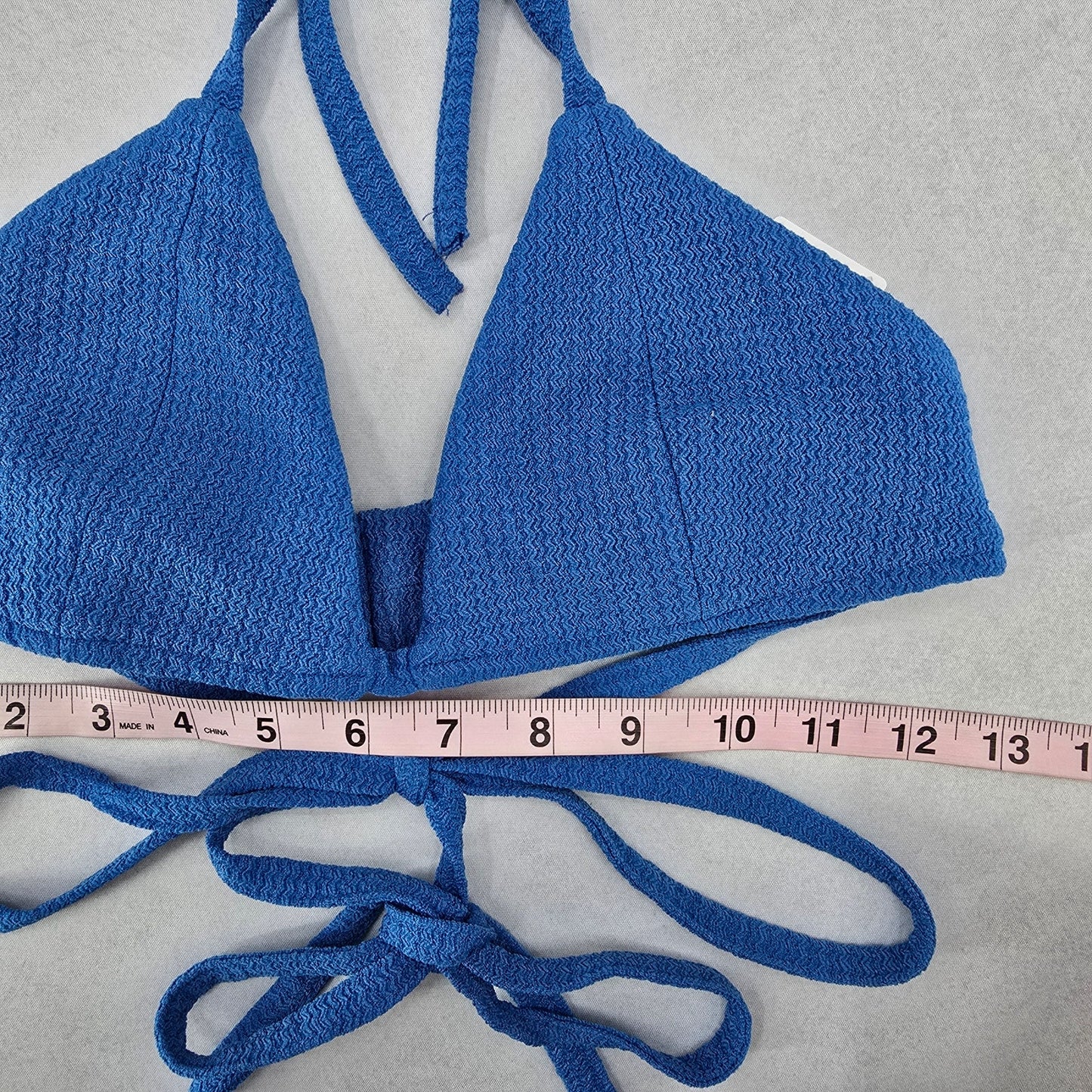 Blue Triangle Sports Active Tie Halter Beach Bikini Bralette Swim Top S Small