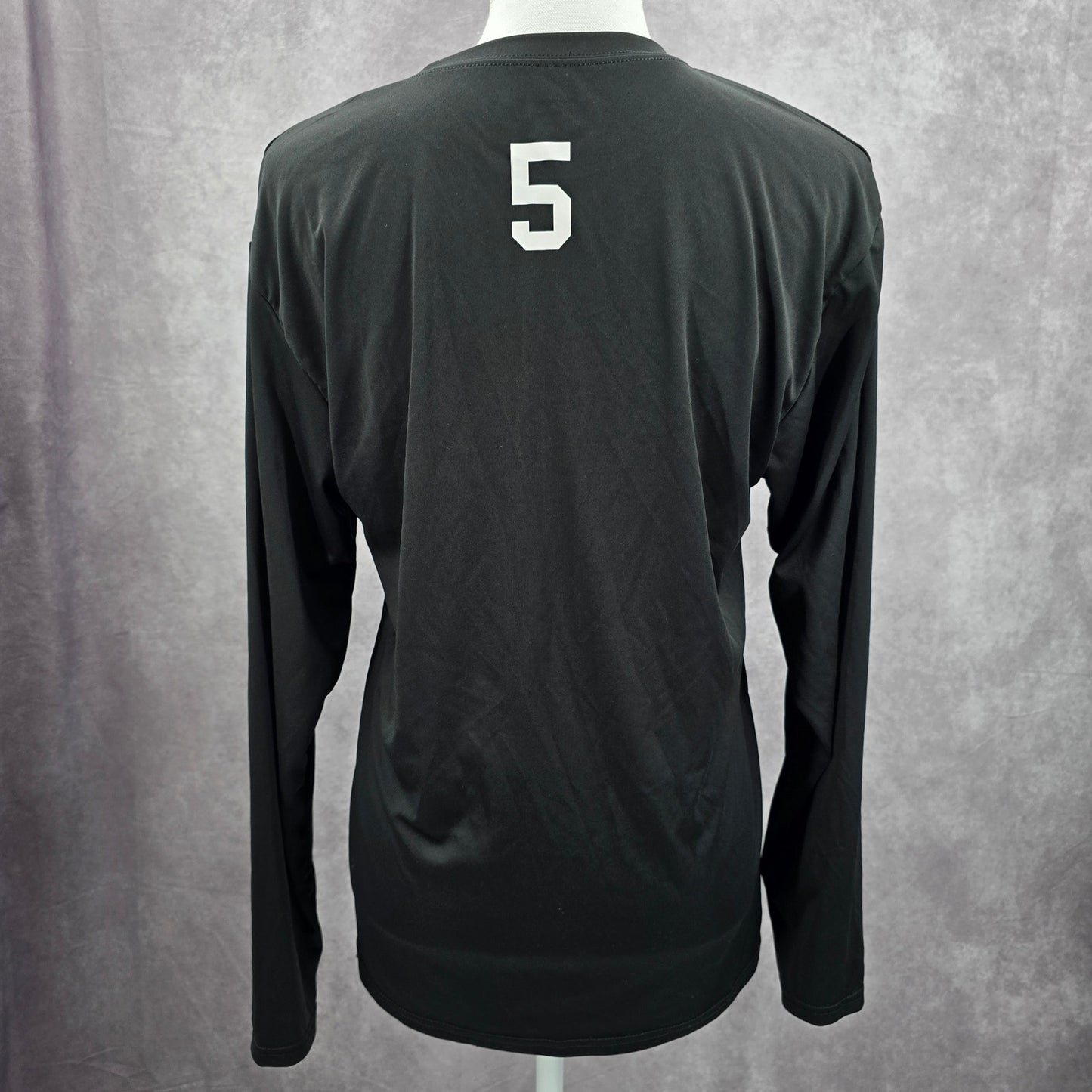 A4 Black Long Sleeve Lady Pirates Basketball Activewear Top Small