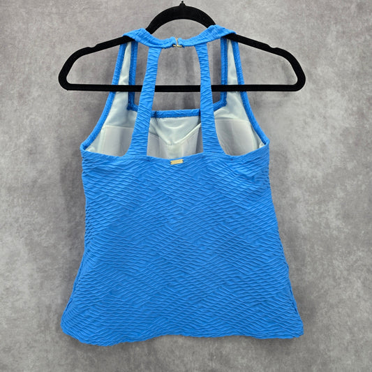 Lands' End Blue Racerback Padded Swimwear Tankini Top S Small 6