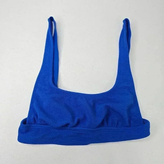 Berlook Blue Textured Bikini Top Swimwear Swimsuit Size XS