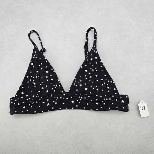 Black White Stars Active Sports Beach Bra Bikini Bralette Swim Top S Small