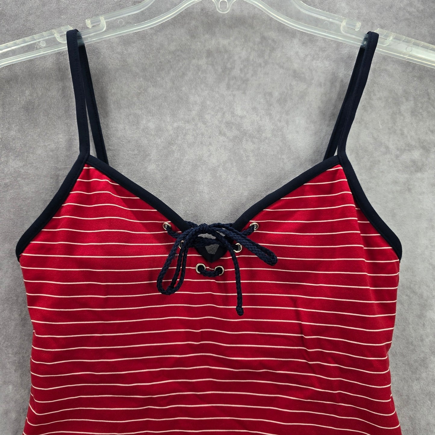 Baltex Red Stripe Padded Swimwear Tankini Tank Top Medium M 8