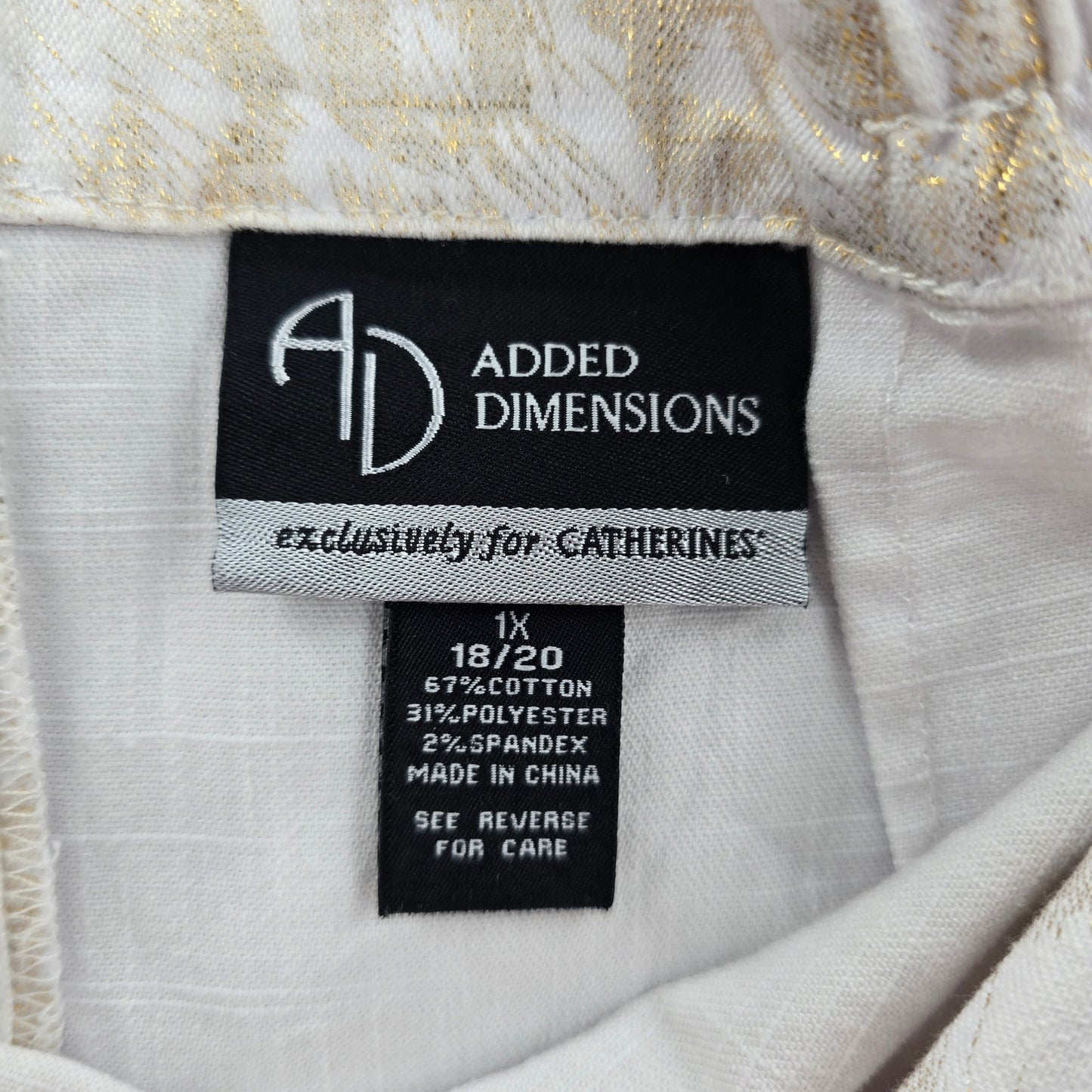 Catherine's Added Dimensions Gold Midi Flare Zipper Bottom Skirt Plus 1X 18/20