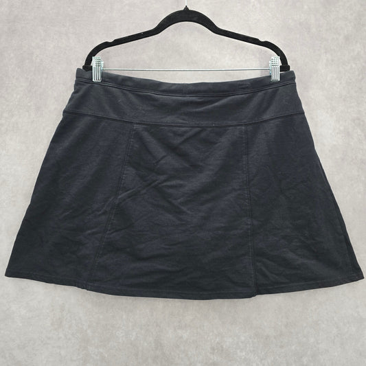 Silverwear Black Pullon Active Sports Skort Short Skirt Stretch XL Extra Large
