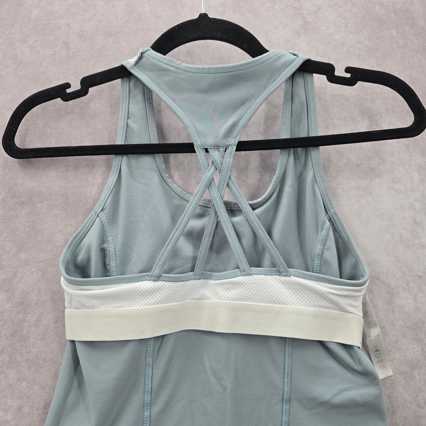 Gray Racerback Sleeveless Activewear Yoga Tank Top Shirt Medium