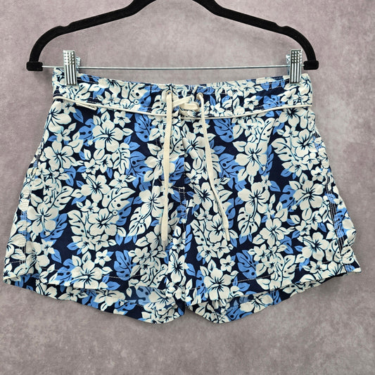 Skyo Blue White Floral Mini Board Pants Shorts Bottom Swimwear 7