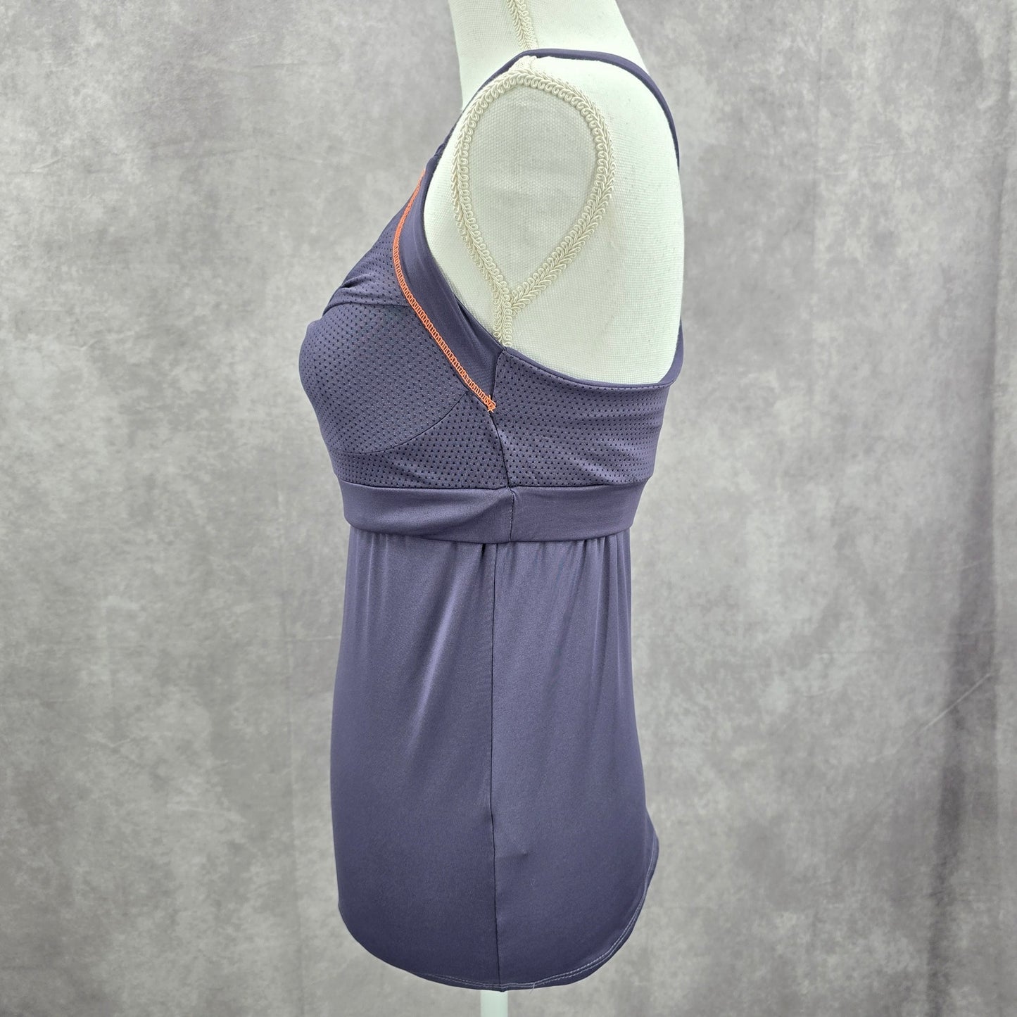 Lucky In Love Purple Crisscross Activewear Racerback Tank Tom Small