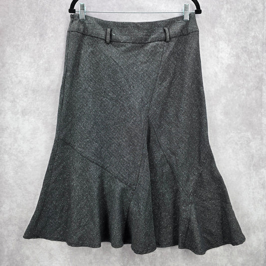 Sandro Brown Flare Executive Pencil Office Knee Length Skirt 10