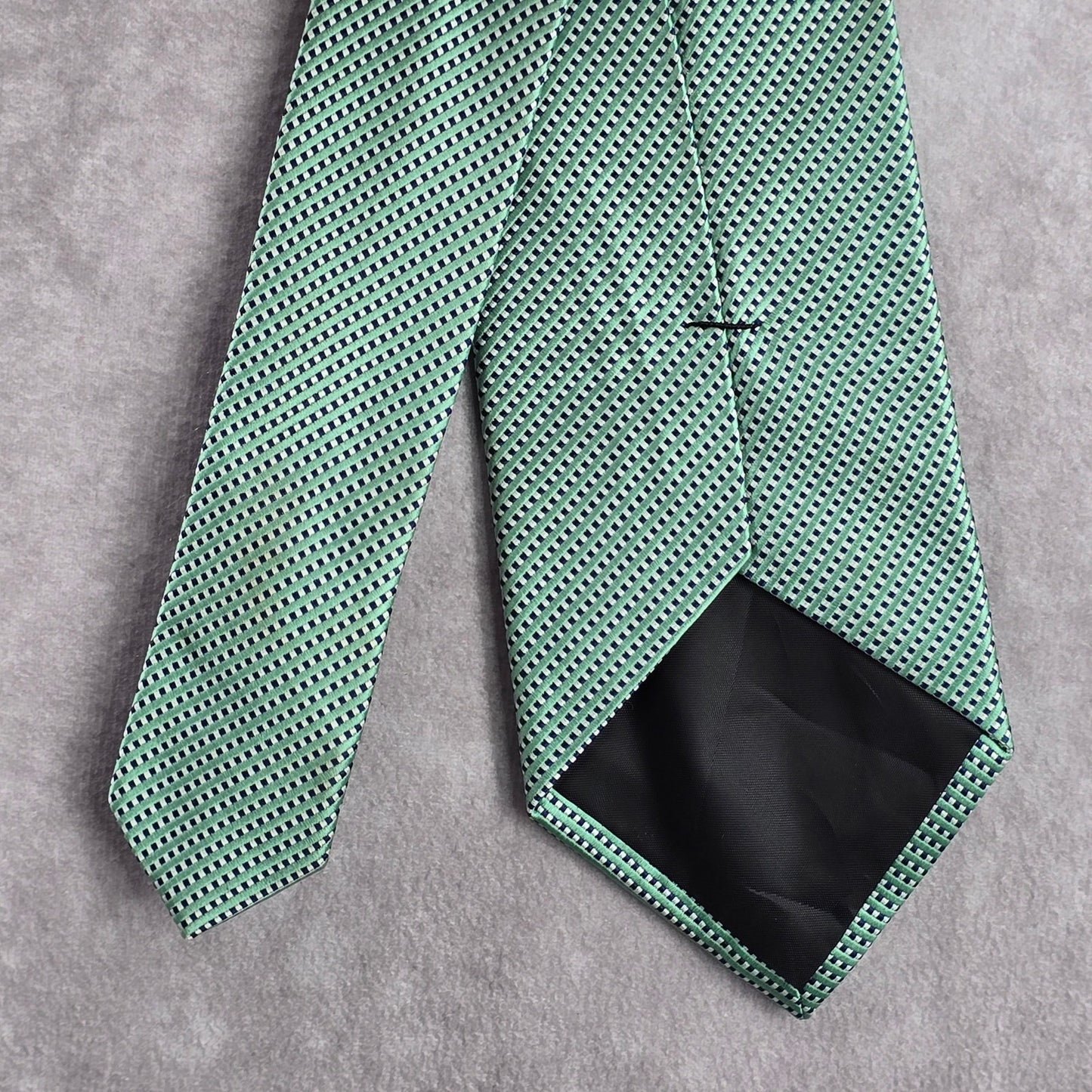 Stafford Green Blue Polka Dot Stripe Geometric Executive Silk Neck Tie Men's