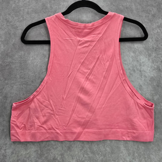 Pink Sleeveless Camo Cropped Activewear Athletic Top Medium