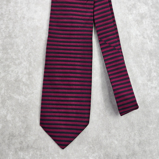 Brooks Brothers USA Striped Executive Repp Purple Blue Silk Men's Neck Tie