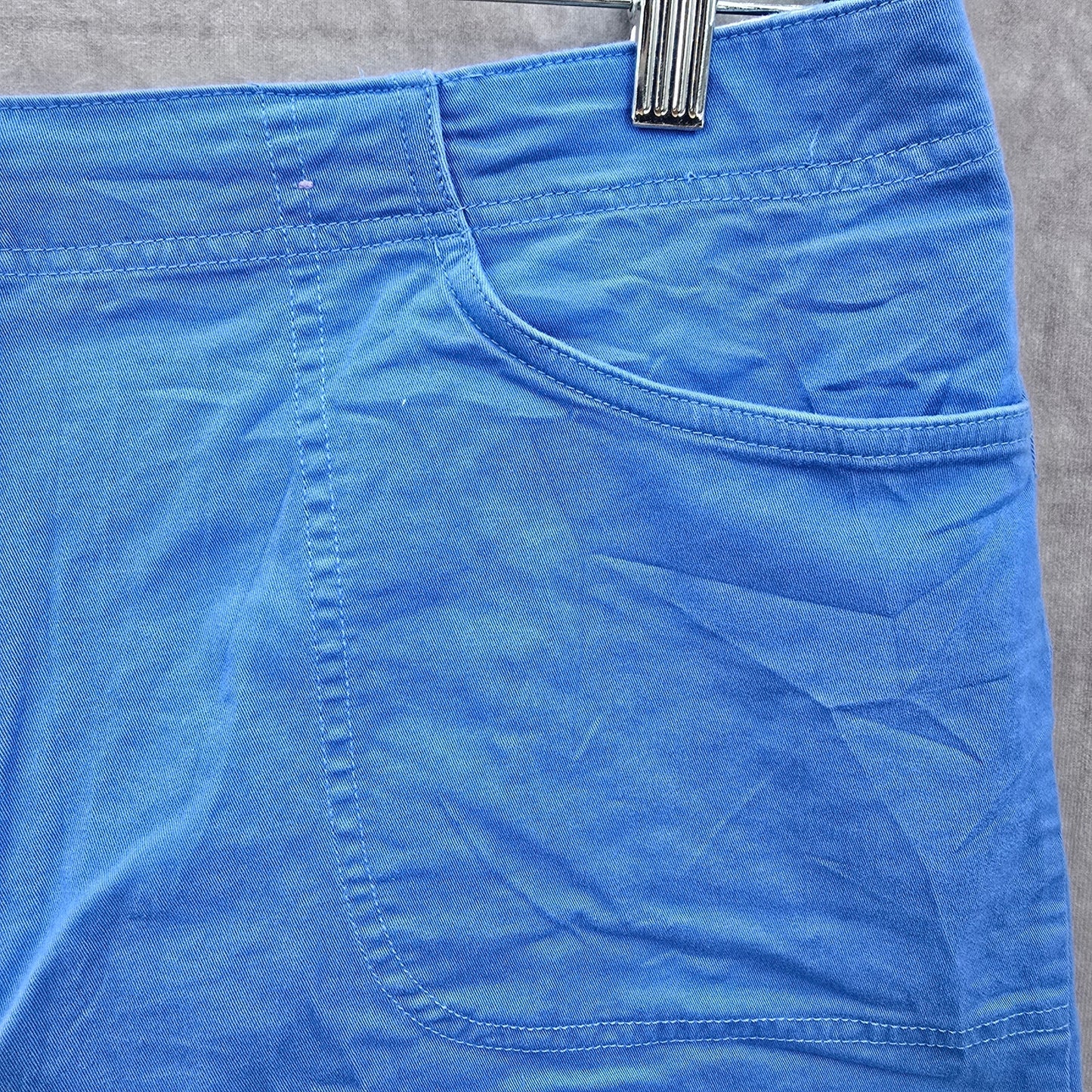 Penmans Blue Stretch Flat Front Bermuda Bottoms Pants Shorts Cotton 14
