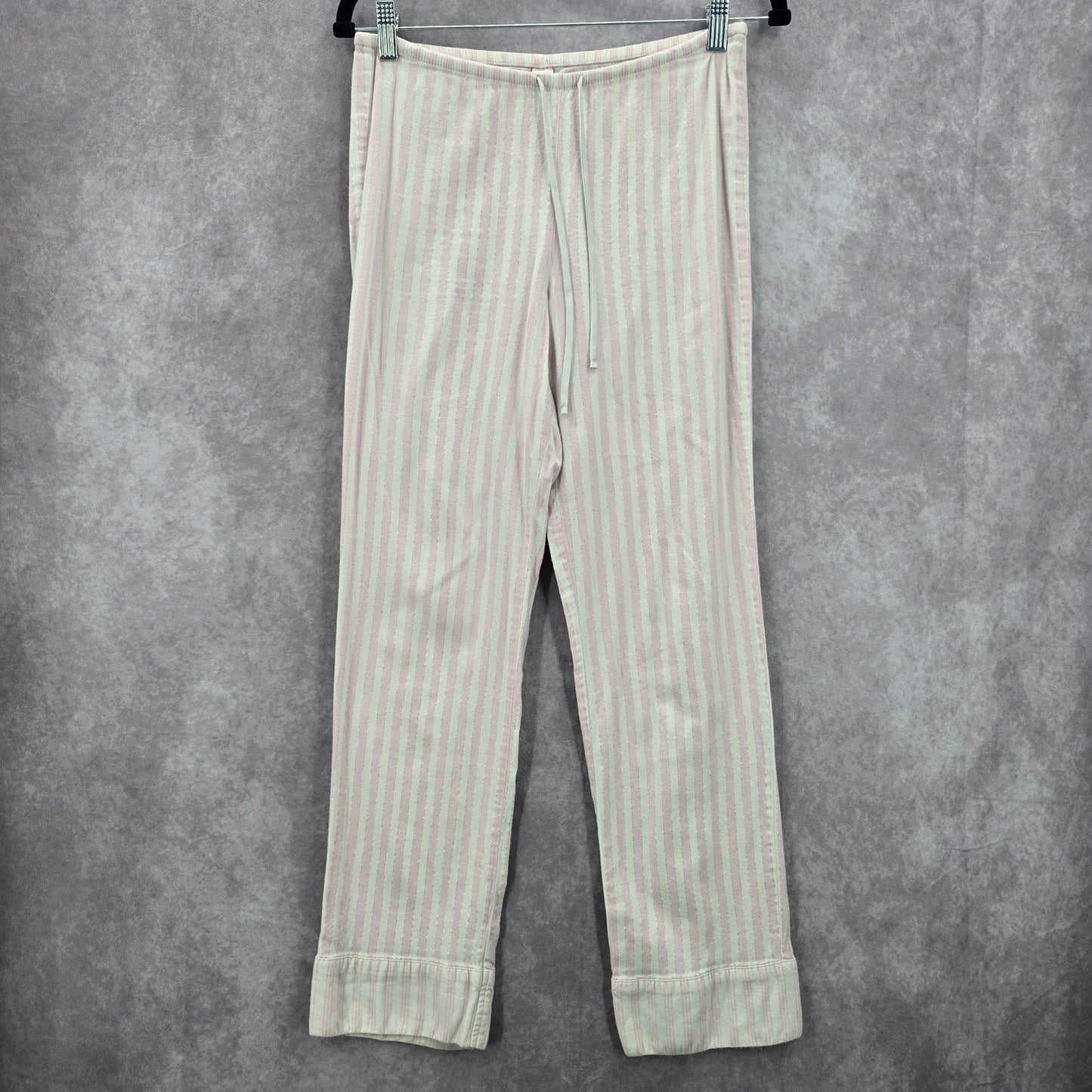 Victoria Secrets Pink White Striped Top Pant Pajama Set Extra Small XS