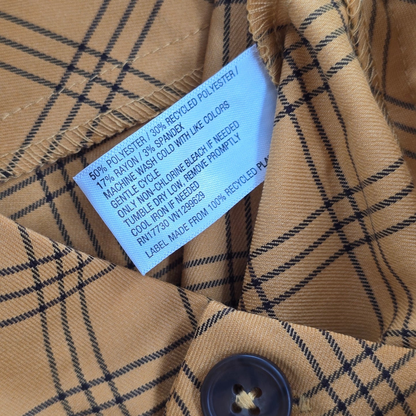 Wild Fable Yellow Plaid Straight Boho Flare Wide Leg Dress Bottom Pants Plus 16