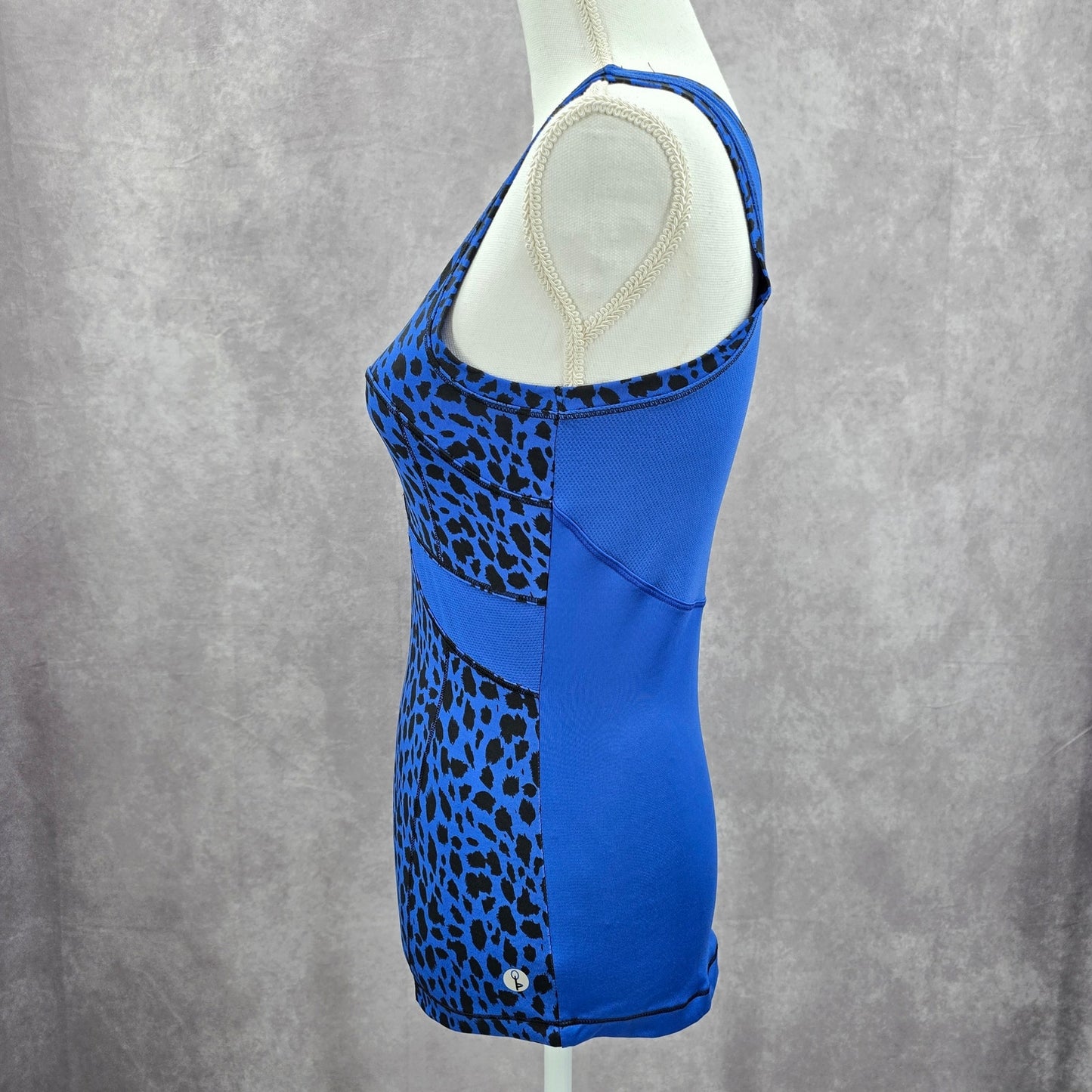 Standing Tree Blue Animal Print Activewear Streetwear Tank Top Small