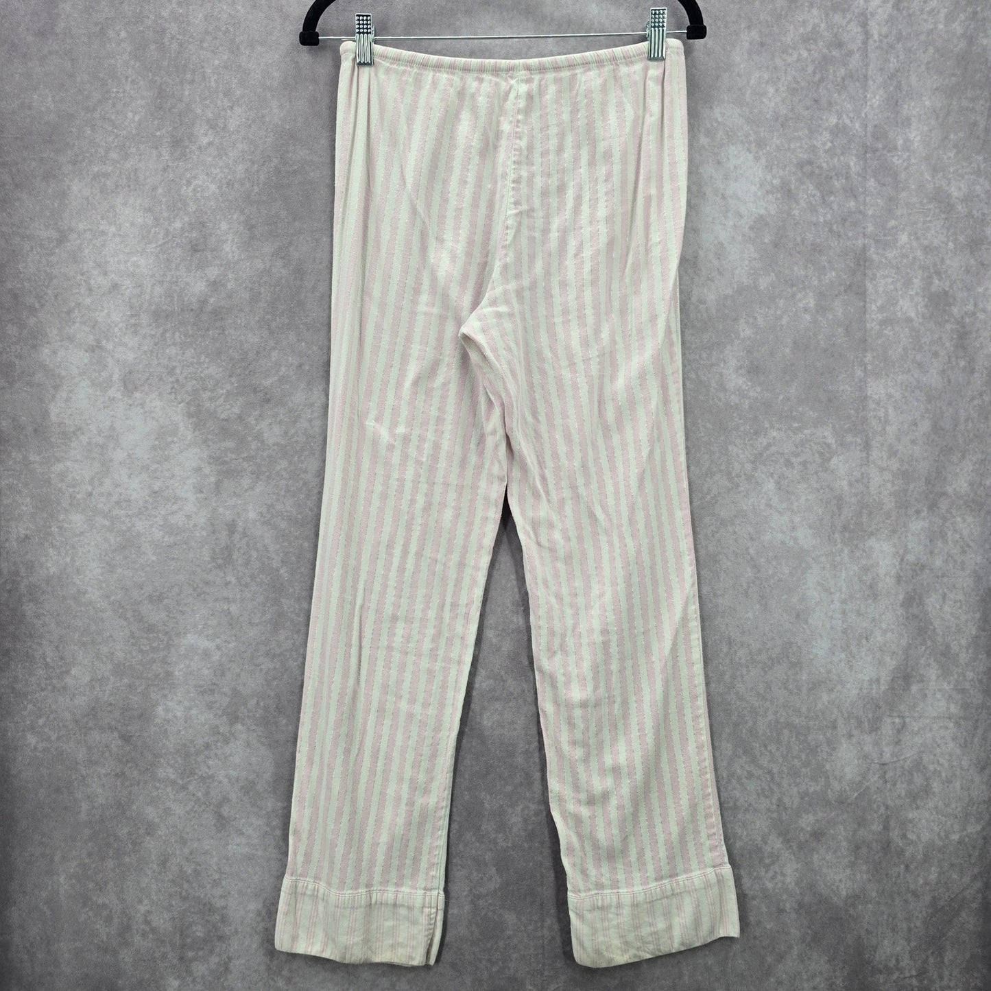 Victoria Secrets Pink White Striped Top Pant Pajama Set Extra Small XS