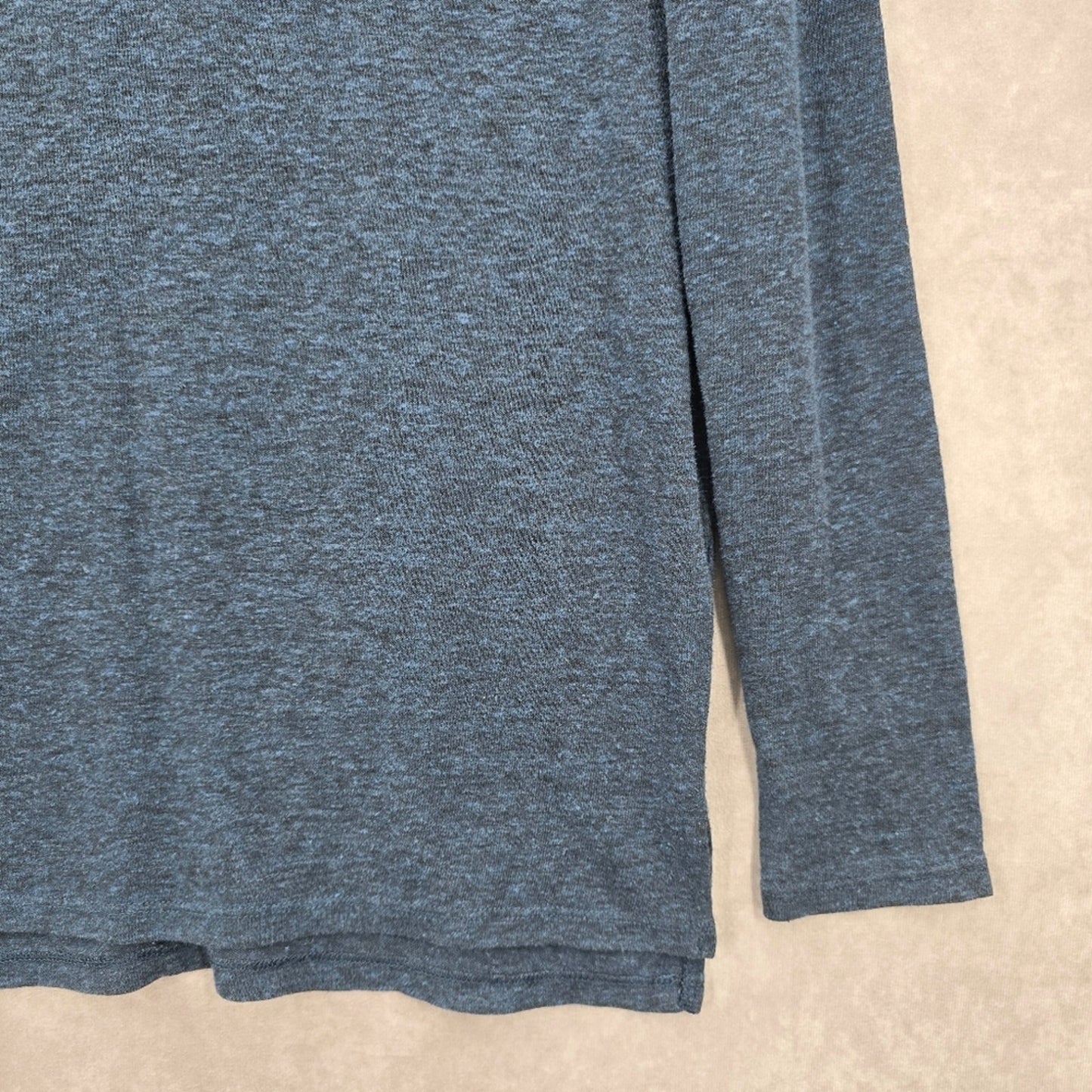 Old Navy Blue Long Sleeve Heather Boyfriend Tall Top Small