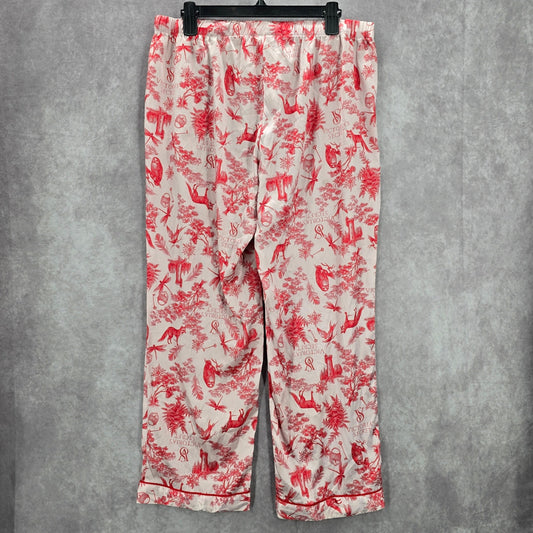 Victoria Secret Pink Floral Animal Print Vintage Y2K Pullon Pajama Pants L Large