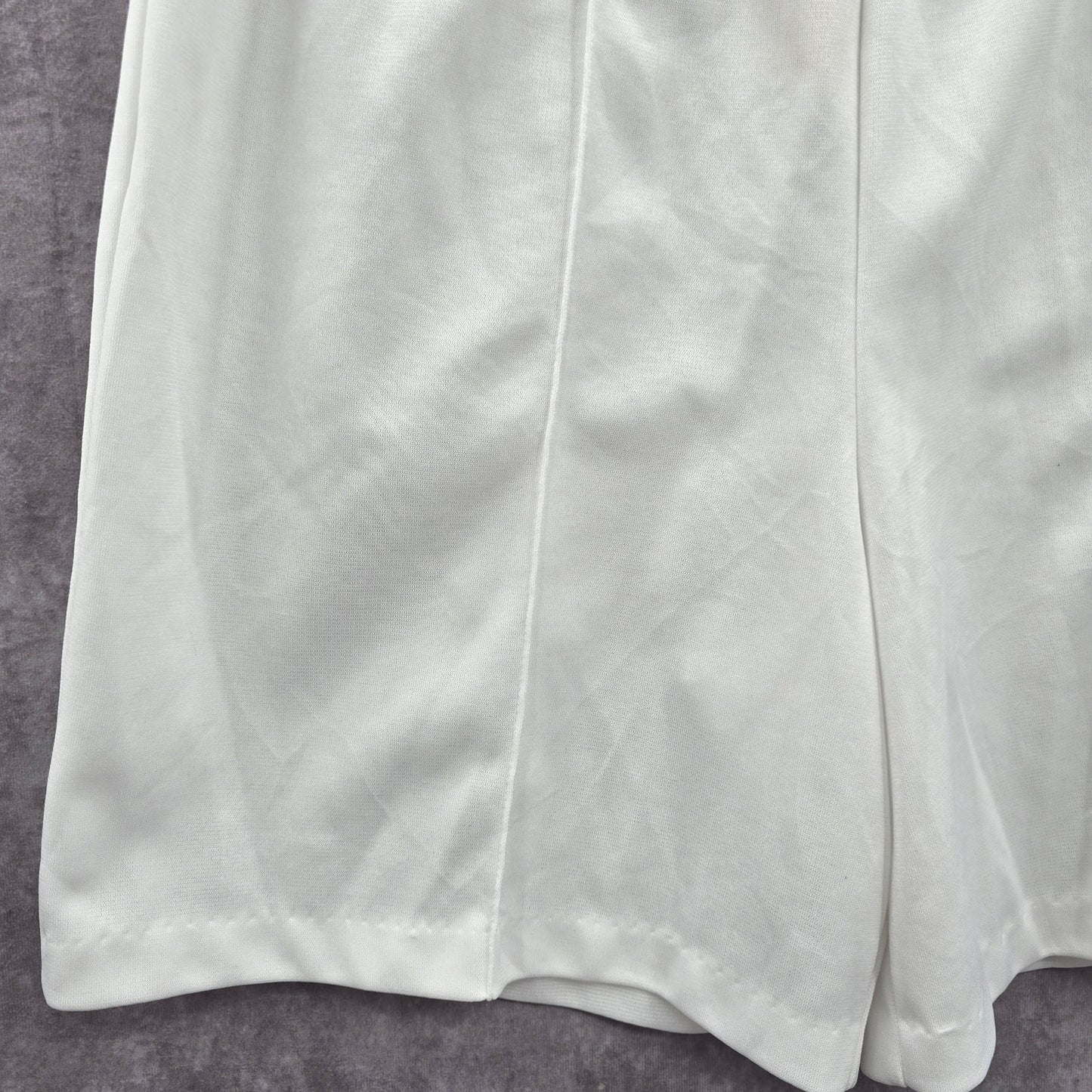 Romans White Stretch Flat Front Active Bottoms Pants Shorts 8