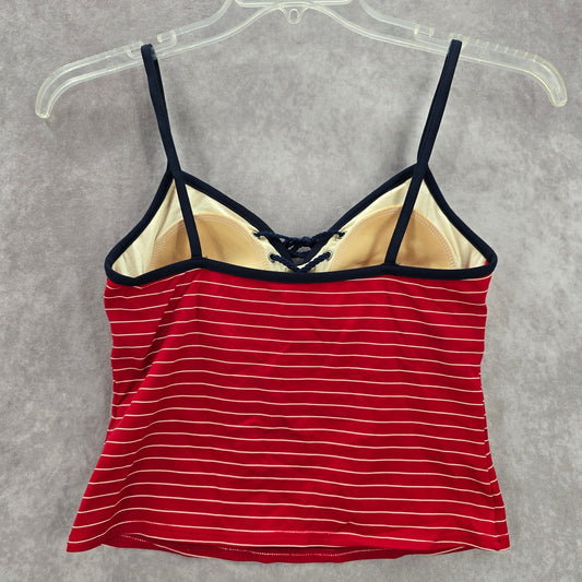 Baltex Red Stripe Padded Swimwear Tankini Tank Top Medium M 8