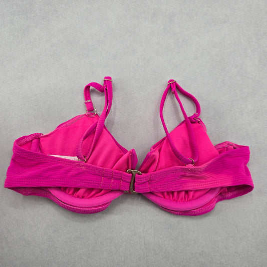 No Boundaries Pink Stripe Padded Bra Bikini Bralette Swim Top S Small