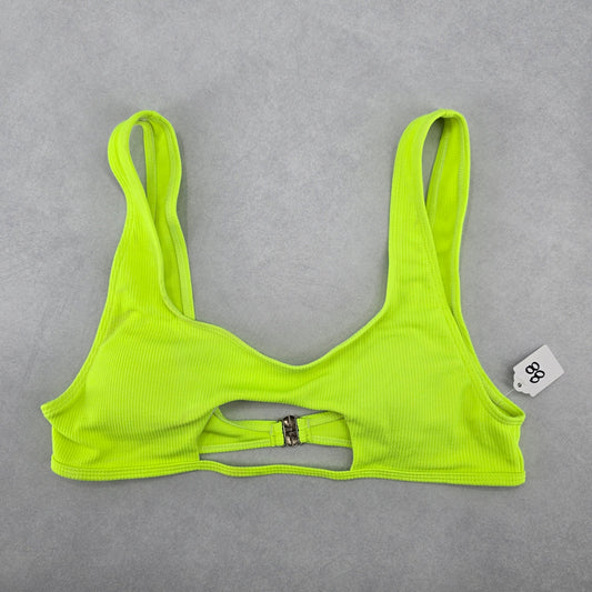 Green Padded Ribbed Fun Beach Swim Sports Bra Beach Bikini Top XL Extra Large