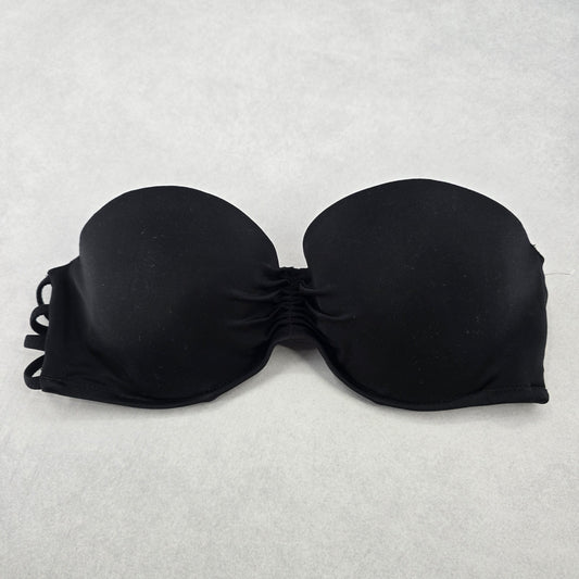 Shade & Shore Black Padded Strapless Swim Sports Bra Beach Bikini Top 34C